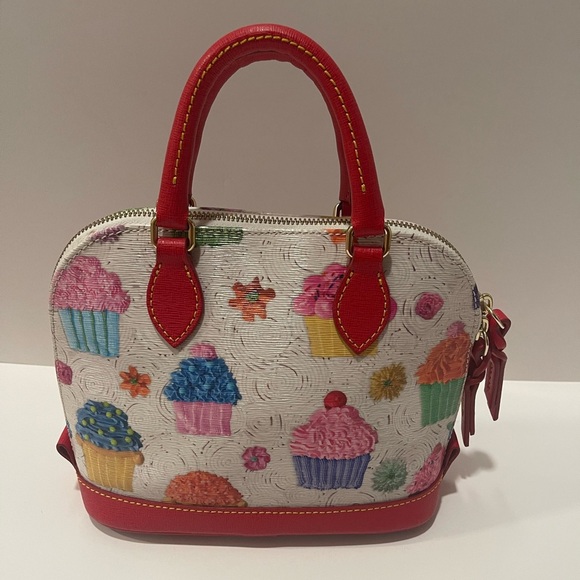 Dooney & Bourke Red and Multicolor Cupcake Satchel Bitsy bag - Picture 3 of 17